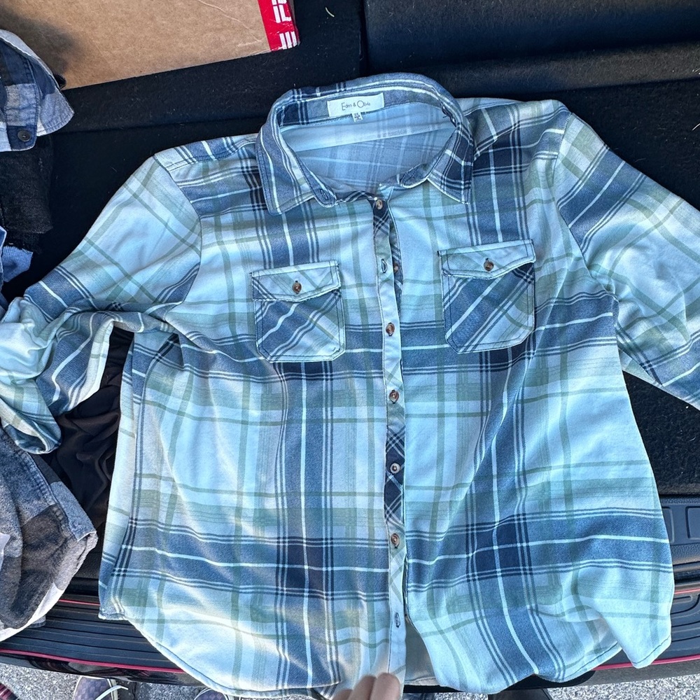 Womens button up flannel